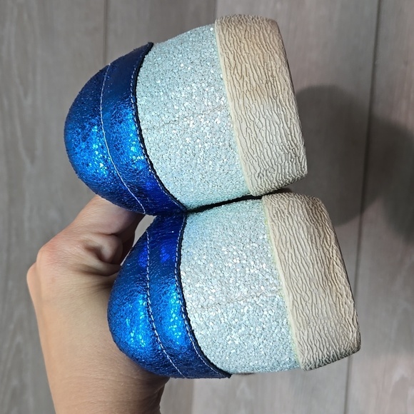 MIIM Women's Glitter Sneakers with Blue Accents Stars Sneakers Shoes Sz 9 - Picture 6 of 12
